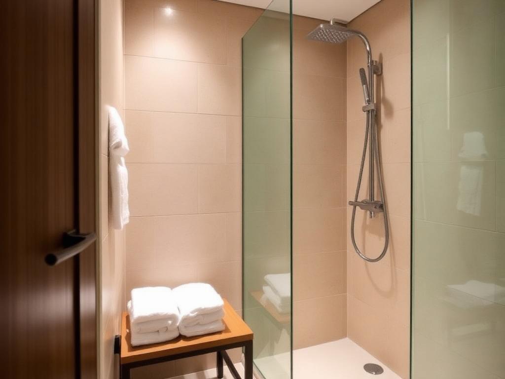 Clean hotel bathroom