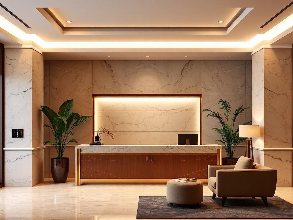 Hotel lobby reception